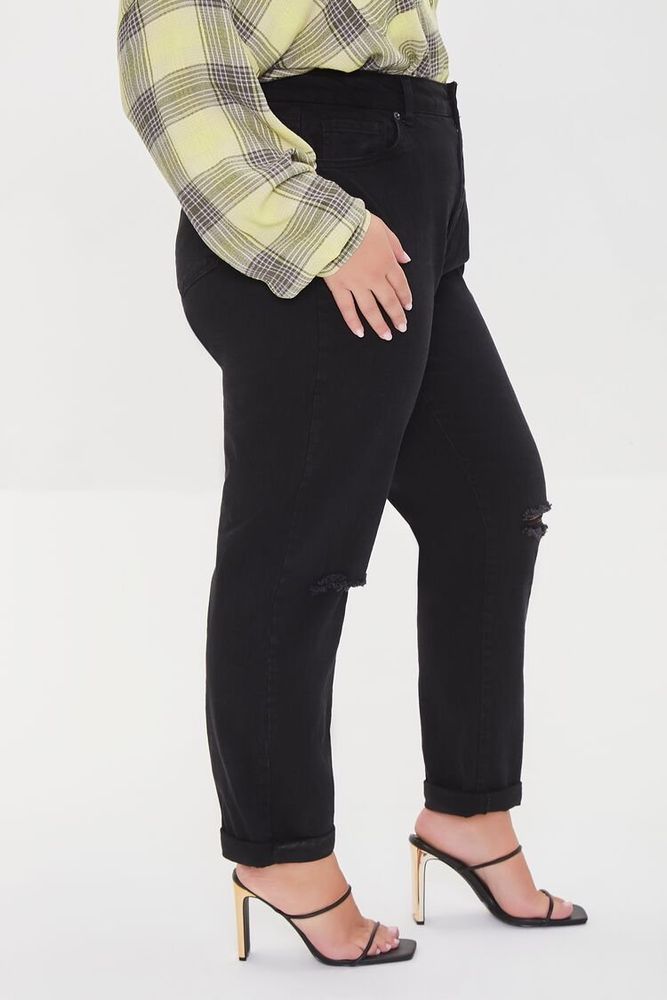 Women's Premium Boyfriend Jeans in Black, 20