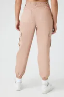 Women's High-Rise Cargo Pants in Taupe Large