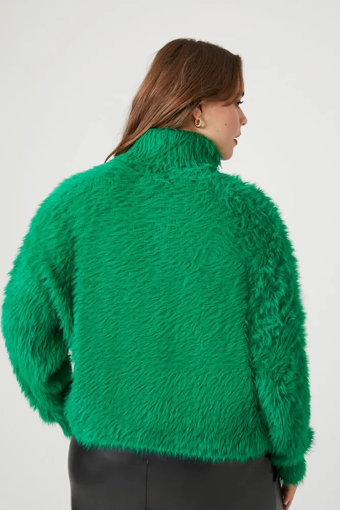 Women's Fuzzy Faux Fur Sweater