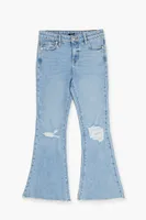 Girls Stretch-Denim Flare Jeans (Kids) Light Denim,