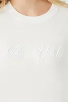 Women's New York Puff Graphic T-Shirt in Cream Small