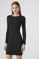 Women's Ribbed Knit Bodycon Mini Dress