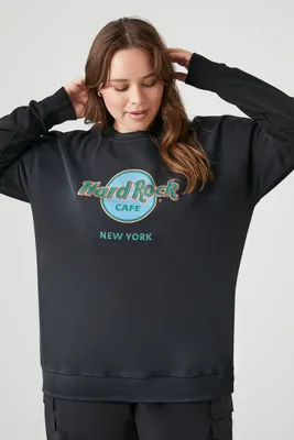 Women's Hard Rock Cafe Pullover in Charcoal, 1X