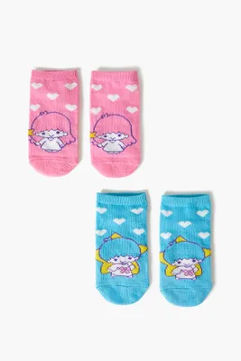 Girls Little Twin Stars Sock Set - 2 pack (Kids) in Blue