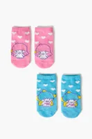 Girls Little Twin Stars Sock Set - 2 pack (Kids) in Blue