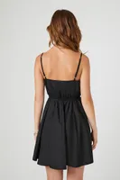 Women's Poplin Tie-Waist Cami Mini Dress