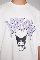 Men Kuromi Graphic Tee in White, XXL