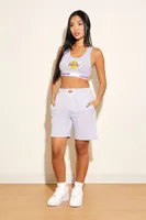 Women's Los Angeles Lakers Sweatshorts in Heather Grey Small