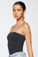 Women's Ribbed Cami Bodysuit in Black, M/L