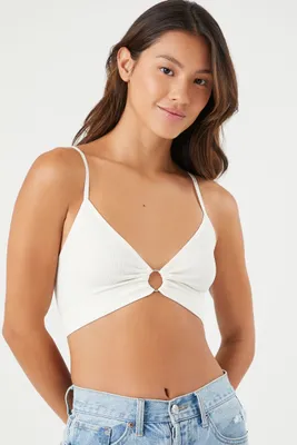 Women's O-Ring Seamless Bralette White