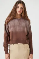 Women's Cloud Wash Drop-Sleeve Pullover in Brown Small