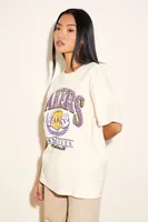 Women's Los Angeles Lakers Graphic T-Shirt in Cream