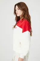 Women's Saint-Etienne Colorblock Pullover Vanilla/Red