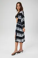 Women's Tie-Dye Striped Kimono