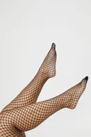 Sheer Fishnet Tights in Black