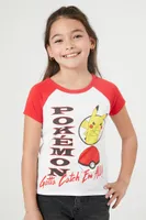 Girls Pokemon Raglan T-Shirt (Kids) Cream,