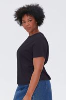 Women's Basic T-Shirt in Black, 3X