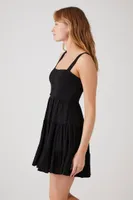 Women's Tiered Fit & Flare Dress in Black Small