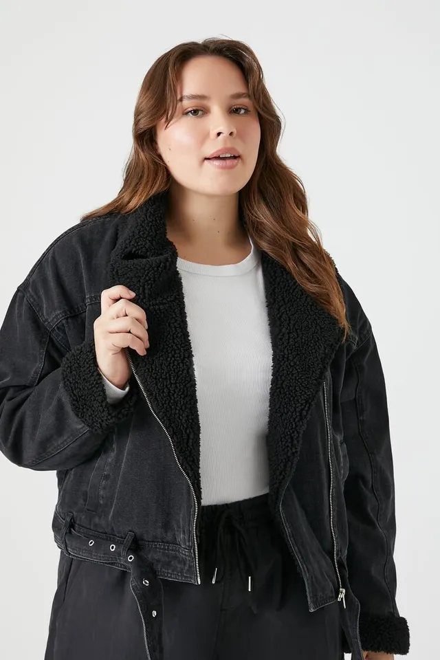 Keep It Cozy Faux Fur-Lined Denim Jacket