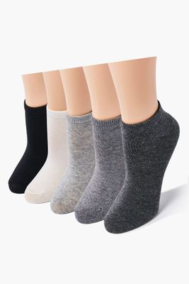 Ankle Socks - 5 Pack in Black/Grey