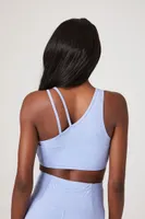 Women's Asymmetrical Dual-Strap Sports Bra in Blue Moon, XS