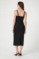 Women's Bodycon Midi Dress in Black Medium