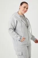 Women's Fleece Zip-Up Hoodie Heather Grey,