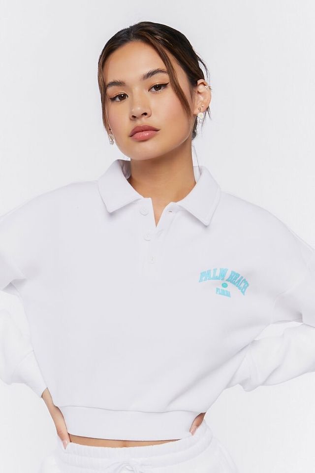 Forever 21 Women's Miller Lite Graphic Pullover in White, XS | F21