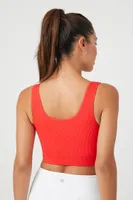 Women's Seamless Longline Sports Bra in Fiery Red Small