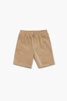 Kids Corduroy Drawstring Shorts (Girls + Boys) in Taupe, 9/10