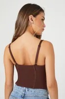 Women's Bustier Cropped Cami in Cappuccino, XS