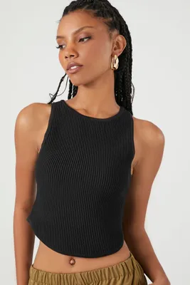 Women's Sweater-Knit Cropped Tank Top in