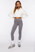 Women's Fuzzy Half-Zip Sweater White