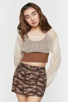 Women's Twill Camo Mini Skirt Olive