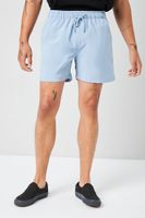 Men Drawstring Swim Trunks in Dusty Blue Large