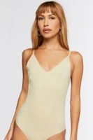 Women's Ponte Knit Cami Bodysuit in Taupe Large