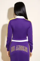 Women's Los Angeles Lakers Zip-Up Jacket in Purple Medium