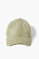 Distressed Baseball Cap in Sage