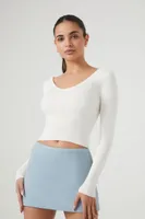 Women's Cropped Rib-Knit Sweater