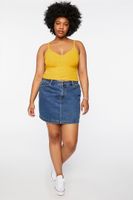 Women's Sweater-Knit Cropped Cami in Yellow Gold, 1X