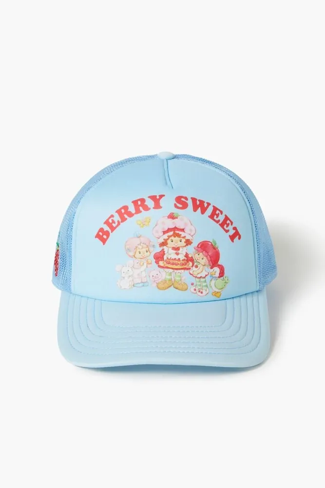 Strawberry Shortcake Trucker Hat in Light Blue