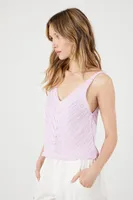 Women's Pointelle Sweater-Knit Tank Top