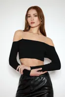 Women's Off-the-Shoulder Crop Top