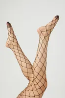 Sheer Fishnet Tights in Black, S/M