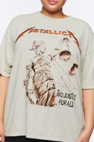 Women's Metallica Graphic T-Shirt in Cream, 0X