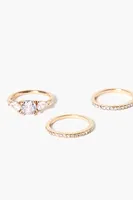 Women's CZ Thin Ring Set