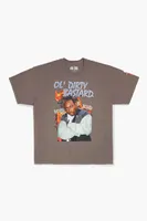 Men Ol Dirty Bastard Glitter Print Graphic Tee in Deep Taupe Small