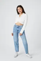 Women's Twisted Crop Top White,