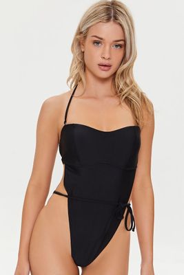 Women's One-Piece Monokini Swimsuit in Black Small