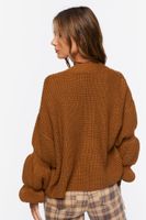 Women's Marie Sleeve Cardigan Sweater in Chocolate Large